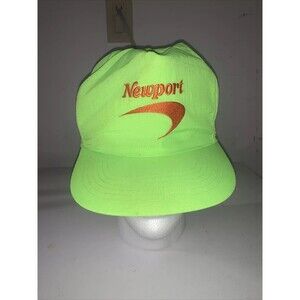Newport Cigarettes Neon Yellow Nylon SnapBack Hat Cap Promotional Logo